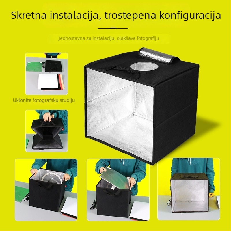 Malo LED foto-studio s mekim svjetlom – Mikami hua 2103 (Brand: Mikami hua; Model: 2103; Materijal: Oxford platno; Primjenjivo: Profesionalna fotografija; Težina: 2.6 kg)