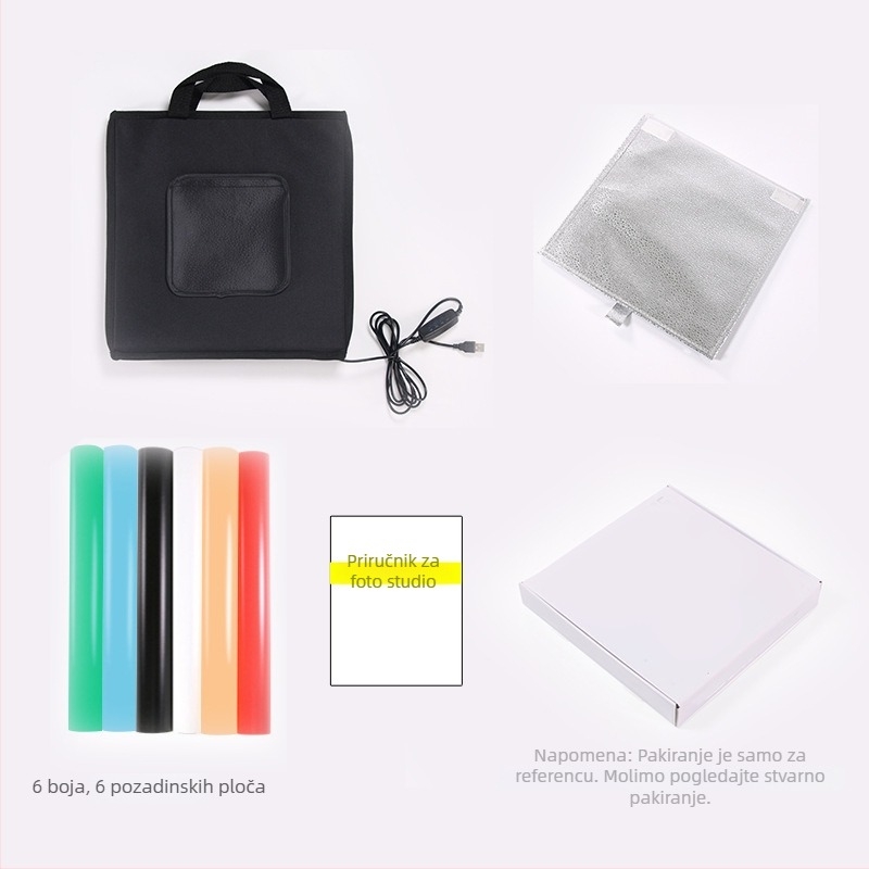 Malo LED foto-studio s mekim svjetlom – Mikami hua 2103 (Brand: Mikami hua; Model: 2103; Materijal: Oxford platno; Primjenjivo: Profesionalna fotografija; Težina: 2.6 kg)