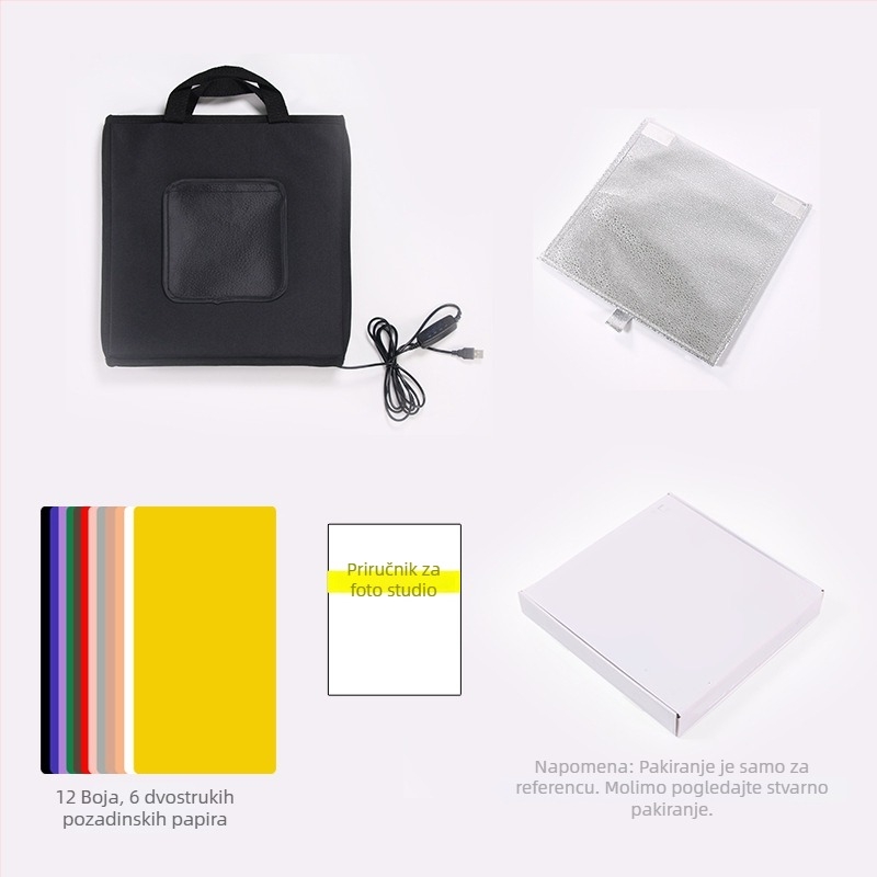 Malo LED foto-studio s mekim svjetlom – Mikami hua 2103 (Brand: Mikami hua; Model: 2103; Materijal: Oxford platno; Primjenjivo: Profesionalna fotografija; Težina: 2.6 kg)