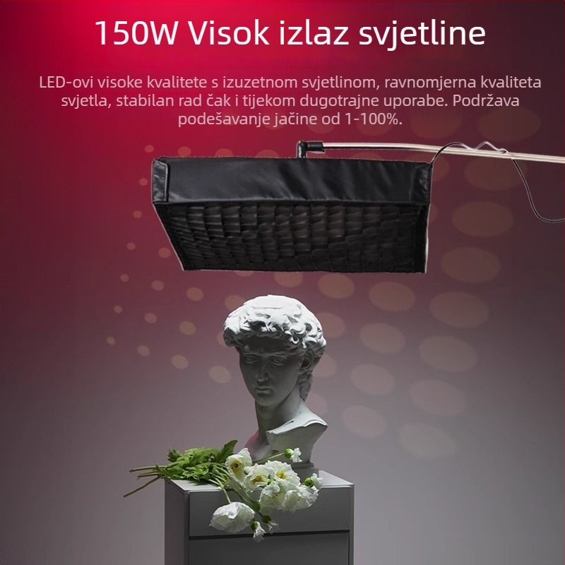 JB10 profesionalno fotografsko svjetlo, 150W, 2700K, prilagodljiva jačina svjetla, 220V