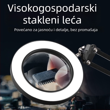 Stolna lupa sa svjetlom, 20x, za ručno graviranje modela i popravak elektronike.
