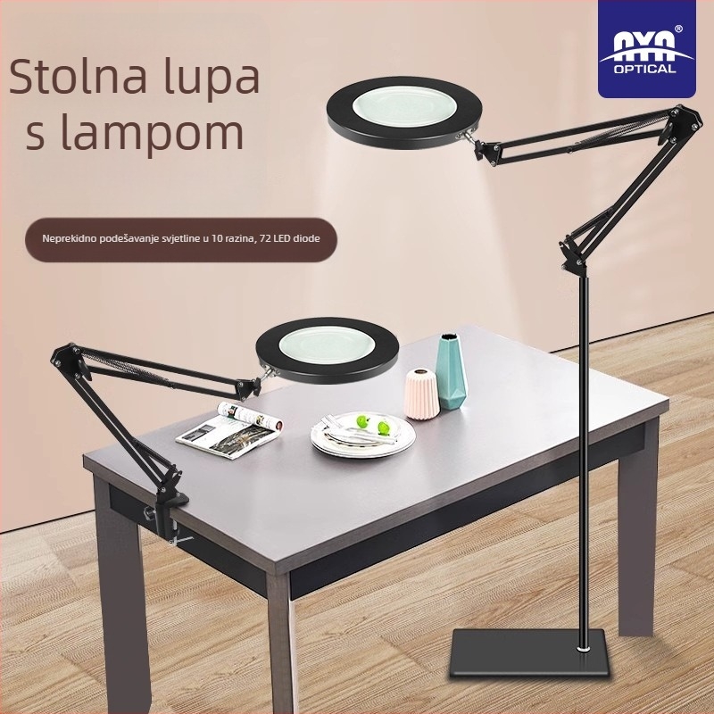 Stolna lupa sa svjetlom, 20x, za ručno graviranje modela i popravak elektronike.