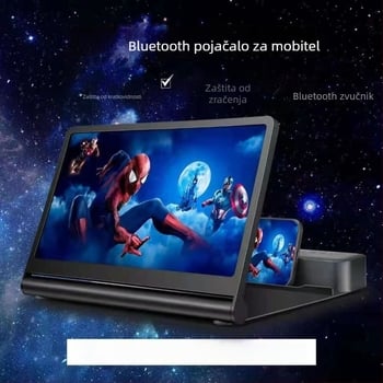 Držač pojačivača zaslona za mobitel - Model F12, Plastika, Univerzalni dizajn, Podrška prilagodbi