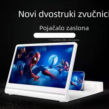 Držač pojačivača zaslona za mobitel - Model F12, Plastika, Univerzalni dizajn, Podrška prilagodbi