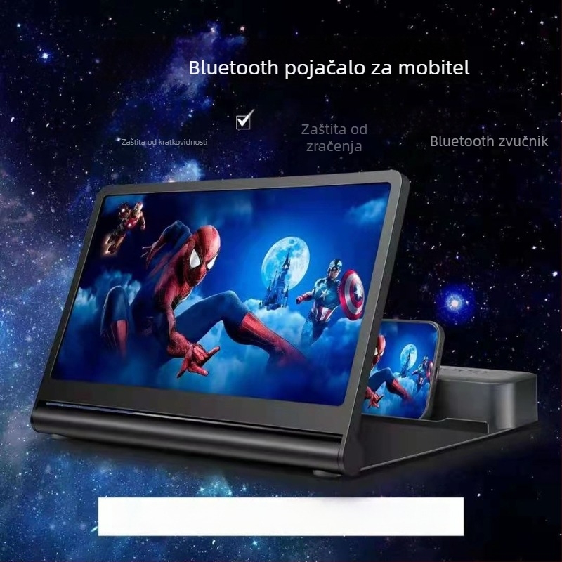 Držač pojačivača zaslona za mobitel - Model F12, Plastika, Univerzalni dizajn, Podrška prilagodbi