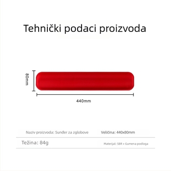 Podložak za zglob ruke za tipkovnicu i miš, tkanina, jednostrana, podrška zgloba