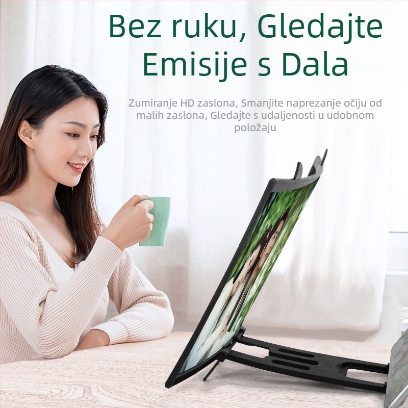 Držač za pojačanje zaslona za mobitel — univerzalan, plastični materijal, neutralna marka, prilagodljiv