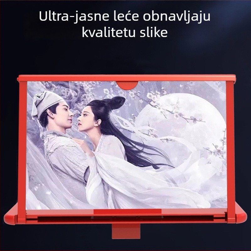 Povećivač zaslona za telefon za stolni okvir – univerzalni model, stolni držač, plastika