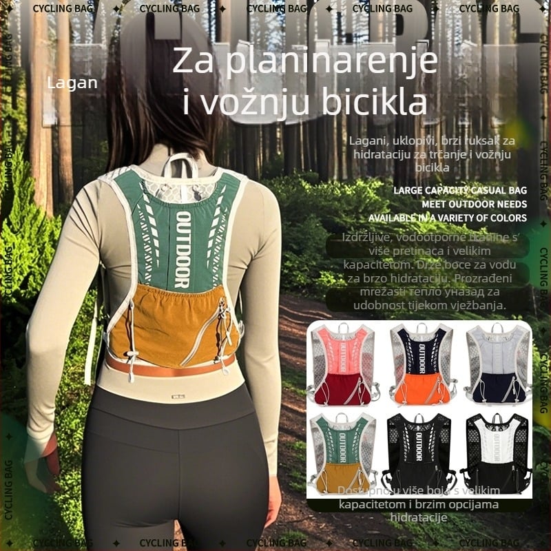 Planinarski ruksak od poliestera, unisex, s zračnim jastučićem na ramenu, za biciklizam