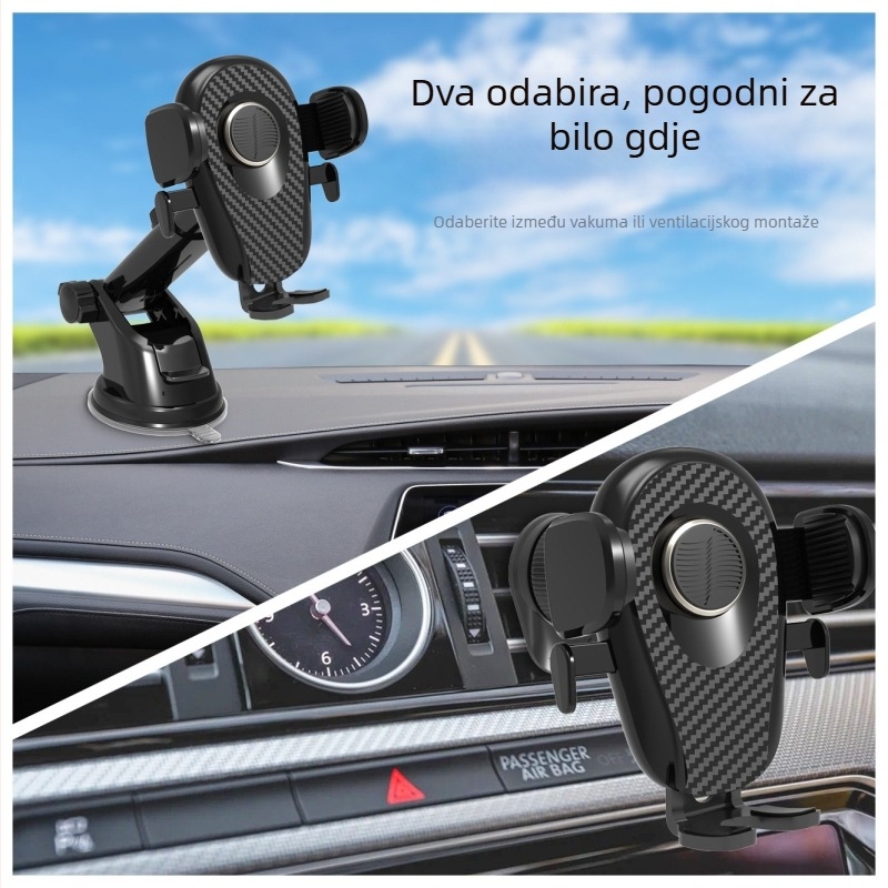 Držač za telefon za automobil na ploči s izvučnim vakuumom (plastika; za ploču i vjetrobransko staklo navigacije)