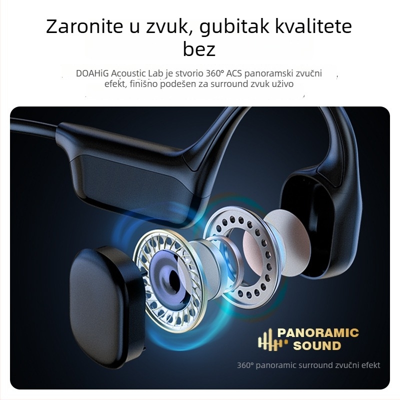 Slušalice s koštanom vodljivosti za plivanje, Bluetooth 5.0, digitalni zaslon, 32GB memorije, IPX8 vodootporne
