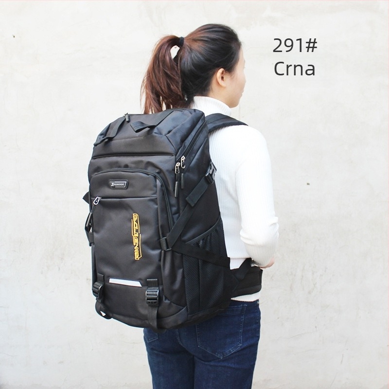 Vodootporan ruksak velike kapacitete za planinarenje i boravak na otvorenom, 36–55L; materijal: Oxford platno; funkcije: prozračan, vodootporan, otporan na habanje, smanjenje opterećenja; naramenice s zračnim jastukom; podstava: poliester