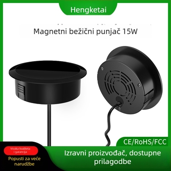 Ugrađeni magnetski bežični punjač 15W za iPhone i Android, QC3.0, 3A, brzo punjenje