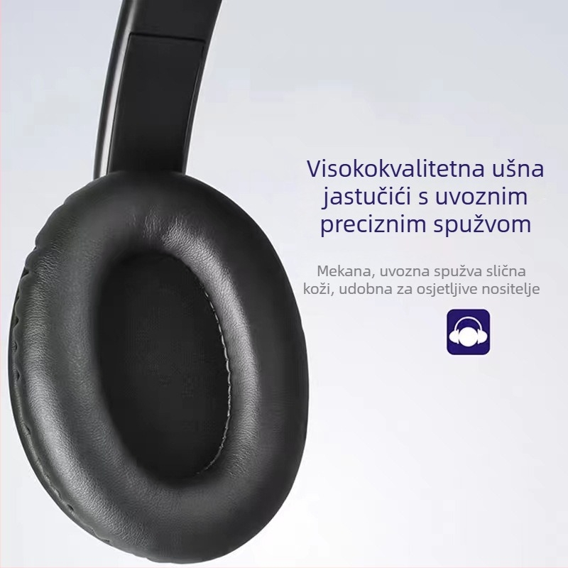 Žične slušalice s mikrofonom, 3,5 mm priključak, kabel 1,5 m, za telefonske pozive i online učenje