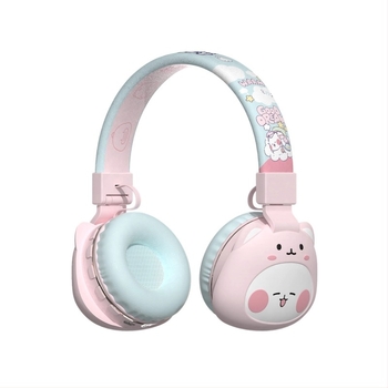 Slušalice Bluetooth za glavu s crtić dizajnom, Bluetooth 5.3, domet 15 m, IPX3 vodootpornost, trajanje baterije 8+ sati