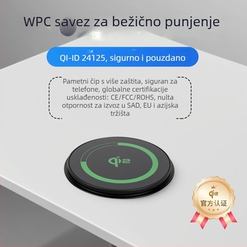 Qi2 certificirani stolni bežični punjač s skrivenim dizajnom - 15W USB-PD brzo punjenje, magnetska usklađenost