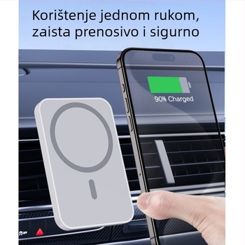 Auto nosač za telefon s magnetskim bežičnim punjenjem MagSafe za iPhone – PD brzo punjenje do 15W (montaža u vozilu)