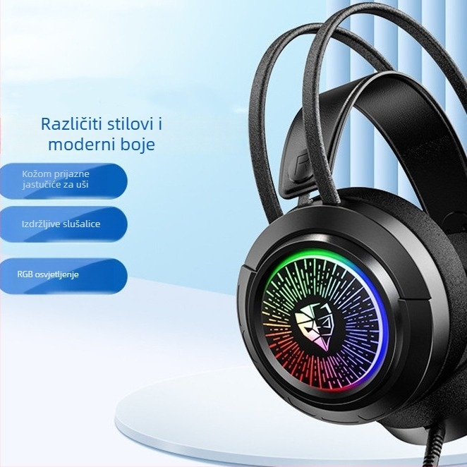 PC gaming slušalice – žične, s mikrofonom, direktno priključivanje, stil esports