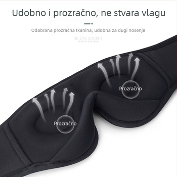 3D maska za oči s Bluetooth 5.0 bežičnim slušalicama - nosiva na glavi, stereo zvuk, domet 10 m, trajanje baterije >8 sati