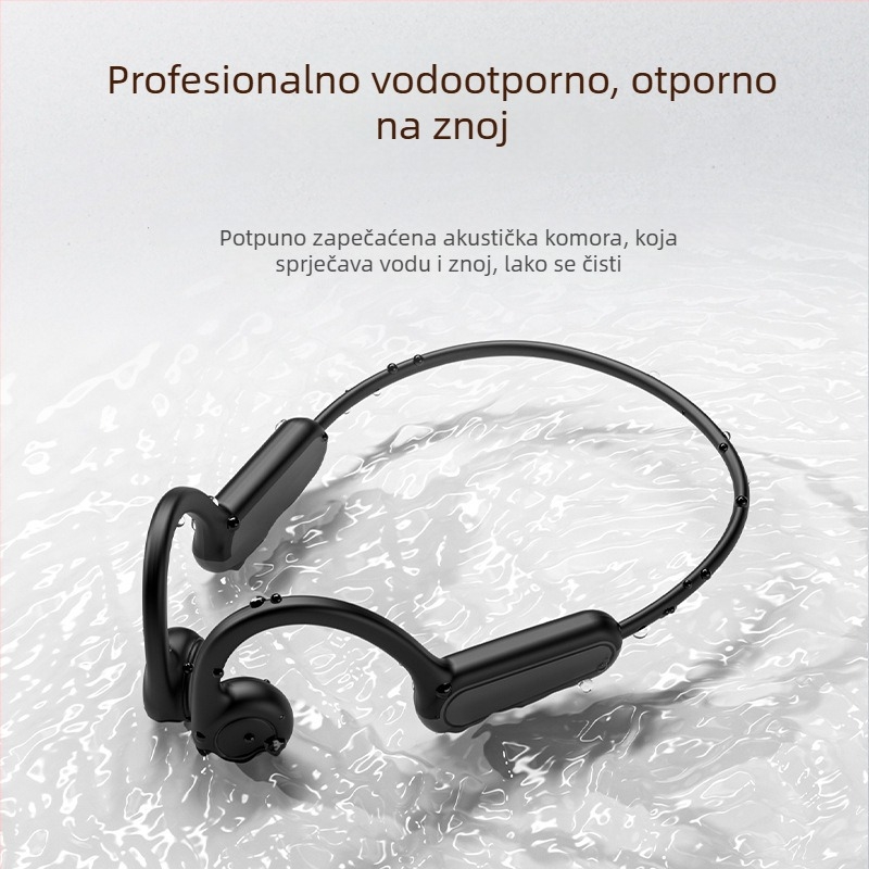 Slušalice s kostnom provodljivošću, bežične Bluetooth 5.3, baterija 4-8 h, IPX4 vodootpornost, domet 15 m, dvostrani stereo zvuk