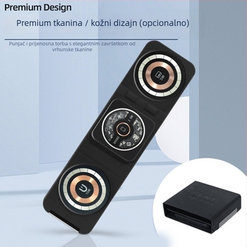 MagSafe 3-u-1 Bežični Punjač s Prozirnim Magnetskim Pričvršćivanjem i Sklopivim Dizajnom, PD 15W, Kompatibilan s Androidom i Slušalicama