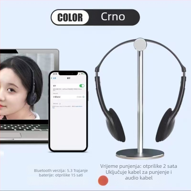 Bluetooth slušalice za glavu, sportski stil, stereo zvuk, Lavalier način, Huawei čip, trajanje baterije 0-4 sati, Bluetooth 1.1