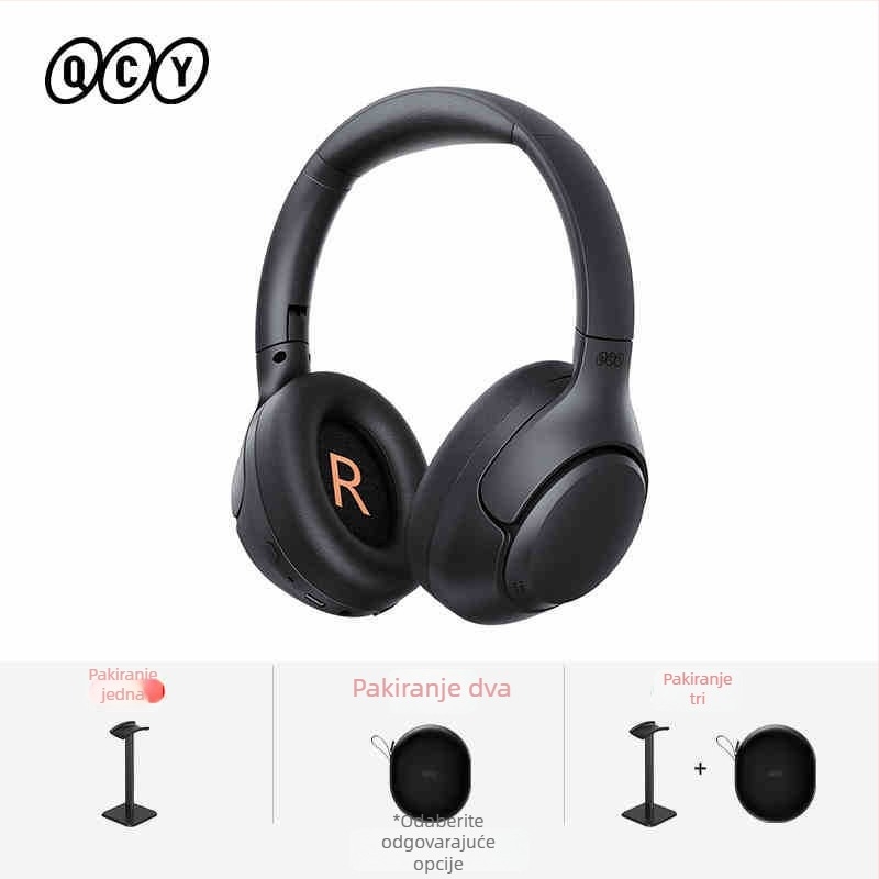 QCY H3 slušalice Bluetooth na glavi s ANC, pravi bežični za sport, domet 5 m, Bluetooth 5.0