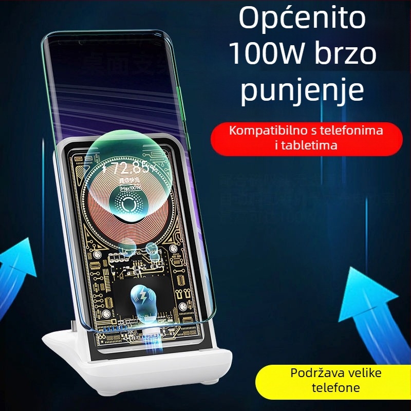 100W univerzalni nosač za punjenje za telefone i tablete, bežično punjenje, brzo punjenje, QC4.0