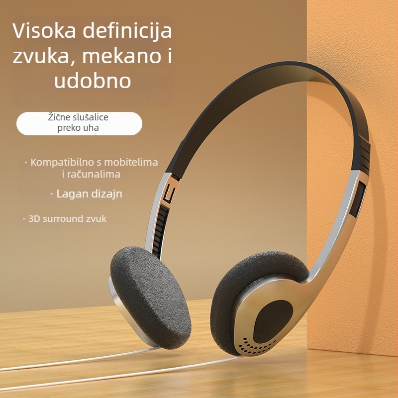 Kyle sound 071 žičane slušalice za glavu, retro stil, 3,5 mm priključak, kabel 1,2 m, 30 mm zvučnik, impedancija 106 Ω