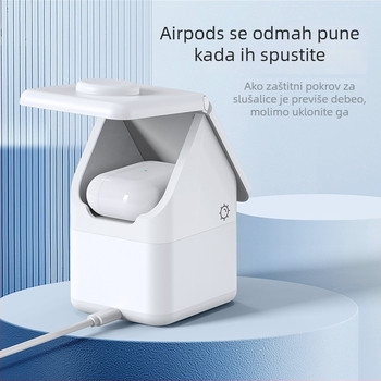 4-u-1 magnetski bežični punjač za iPhone, slušalice i Apple Watch — Qi, 15W max, CE certifikat