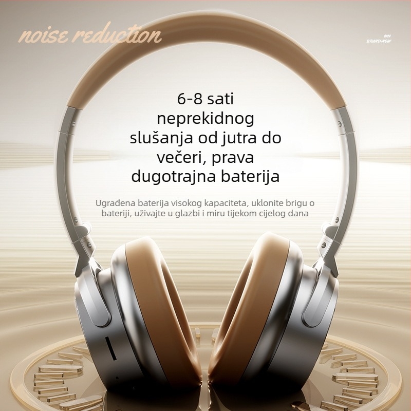 Retro bežične slušalice Bluetooth 5.3, domet 10 m, stereo zvuk, uklanjanje buke, trajanje baterije 4–8 sati