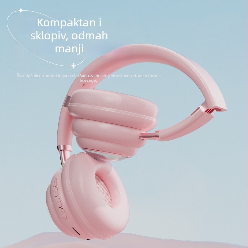 Bežične Bluetooth slušalice za glavu sa stereo zvukom, Bluetooth 5.0, domet 10 m, trajanje baterije >8 h, digitalni zaslon