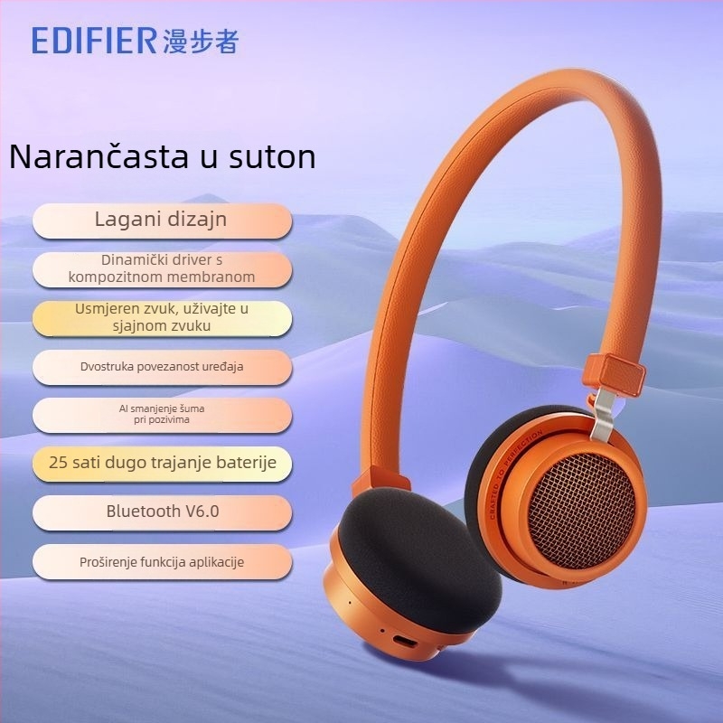 Edifier Doo Ace retro Bluetooth slušalice preko uha — lagana izrada, Bluetooth 6.0, dugi rad baterije, premium dojam