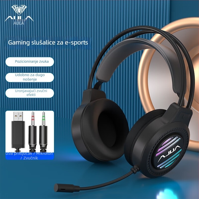 Wolf Spider S606 žičane PC gaming slušalice, 3,5 mm priključak, raspon frekvencija 20–20000 Hz, impedancija 32 Ω