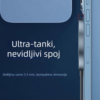 Prozirni magnetski bežični punjač za Apple iPhone 12–14, 15W QC3.0, 2A