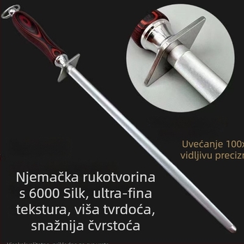 Štap za oštrenje nože za mesare — visoko ugljični čelik, ultrafina tekstura, moderan minimalistički dizajn