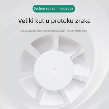 Kupaonski ventilator s prednjim žaluzijama, ugradnja kroz stakleno prozorsko okno, 220 V, 15/18/25 W, mehaničko upravljanje