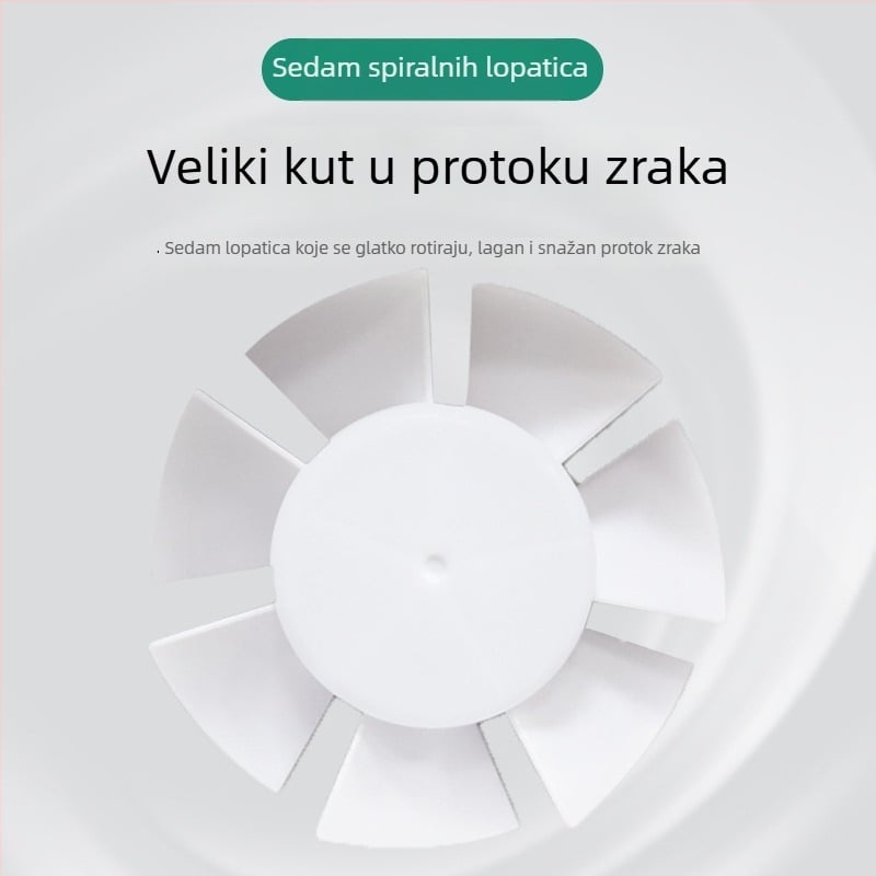 Kupaonski ventilator s prednjim žaluzijama, ugradnja kroz stakleno prozorsko okno, 220 V, 15/18/25 W, mehaničko upravljanje