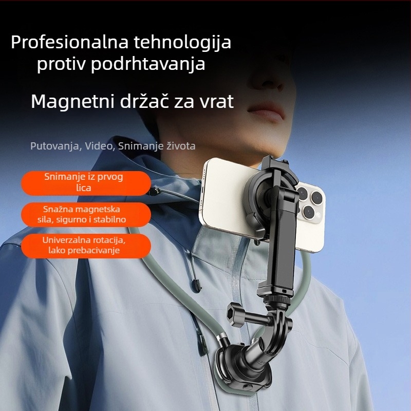 Držač za telefon na prsa s magnetskim pogledom iz prvog lica za snimanje sa sportskom kamerom (Tip: držač za zračnu vreću; Materijal: PCS; Stil: Jednostavan; Brend: OEM/ODM; Prilagodba: Nije podržano)