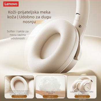 Lenovo bežični Bluetooth headset s ANC, doseg 10 m, trajanje baterije 8+ sati, za nošenje na glavi, Bluetooth 5.4, stereo