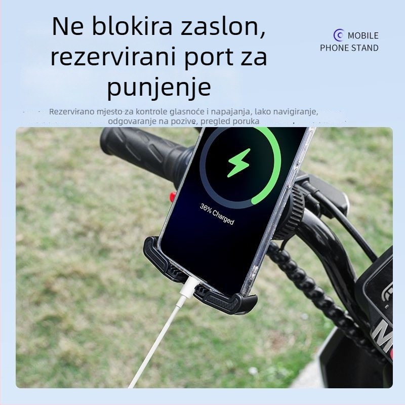Držač za telefon za vožnju električnim vozilom — Držač za zračni jastuk, Mekano ljepilo, Cyberpunk stil
