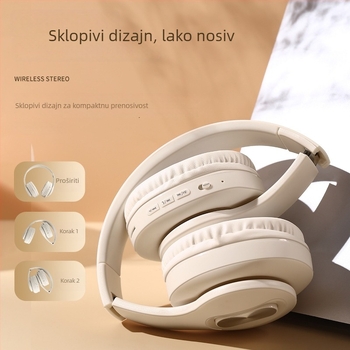 Aktivna redukcija buke over-ear slušalice s kožom od proteina, bežične Bluetooth, dugotrajna baterija, metalni teleskopni okvir