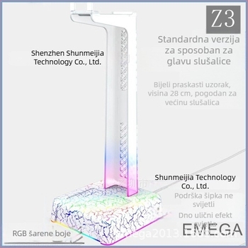 Stalak za slušalice XStereo – svijetleći nosač s RGB atmosfernim svjetlom, odvojiv, aluminijska legura