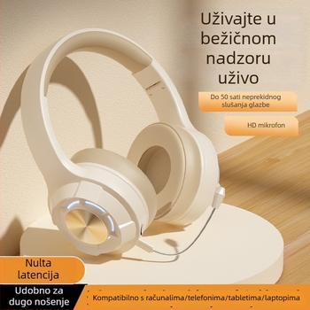 Bluetooth slušalice za recitiranje s trakom za glavu, sklopne, doseg 10 m, BT 5.4, trajanje baterije >8 h, IPX4, stereo zvuk