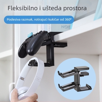 Adapter za slušalice Zy89 – Višestruki zidni nosač ispod stola za slušalice i igre konzola, Libor, podrijetlo Dongguan, na skladištu, uključuje nosač i kutiju