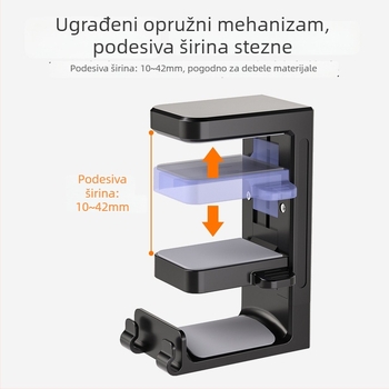 Adapter za slušalice Zy89 – Višestruki zidni nosač ispod stola za slušalice i igre konzola, Libor, podrijetlo Dongguan, na skladištu, uključuje nosač i kutiju