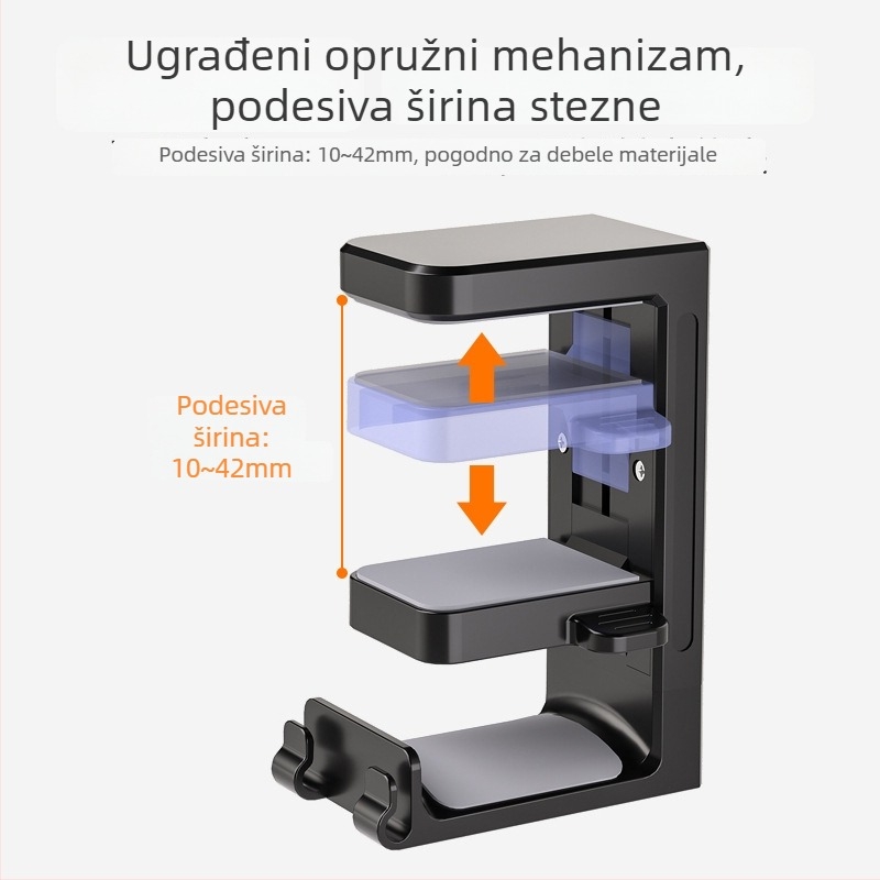 Adapter za slušalice Zy89 – Višestruki zidni nosač ispod stola za slušalice i igre konzola, Libor, podrijetlo Dongguan, na skladištu, uključuje nosač i kutiju