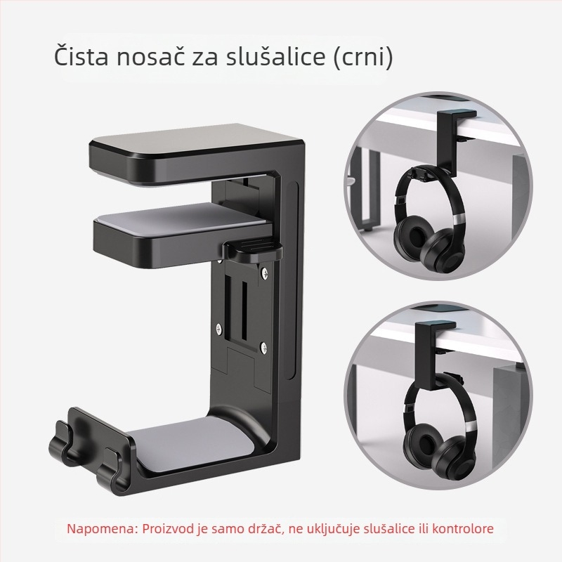 Adapter za slušalice Zy89 – Višestruki zidni nosač ispod stola za slušalice i igre konzola, Libor, podrijetlo Dongguan, na skladištu, uključuje nosač i kutiju
