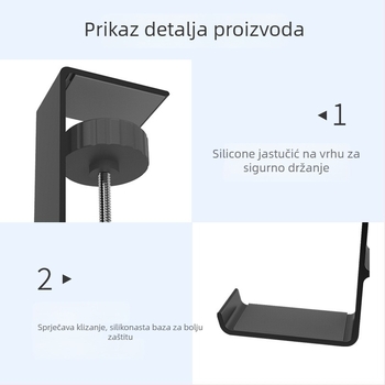 Metalni stolni nosač za slušalice Z20/Z21 – protuklizni, čvrst, OEM obrada