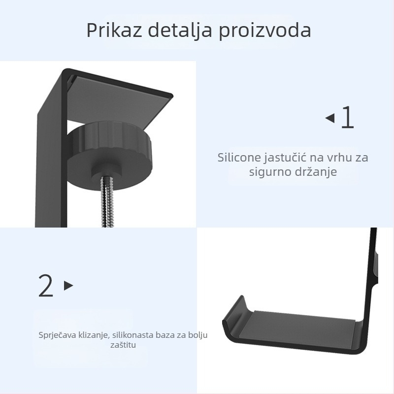 Metalni stolni nosač za slušalice Z20/Z21 – protuklizni, čvrst, OEM obrada
